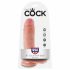 King Cock 8 z jądrami dildo (20 cm) - naturalny