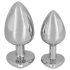 You2Toys - Diamond - 85g Aluminum Anal Plug (Silver-Red)