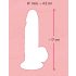 Dildo Realistico con Ventosa - Nature Skin, in TPE Flessibile - Colore Naturale (Piccolo)