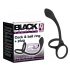 Anello fallico e testicolare con dildo anale sottile Black Velvet (nero)