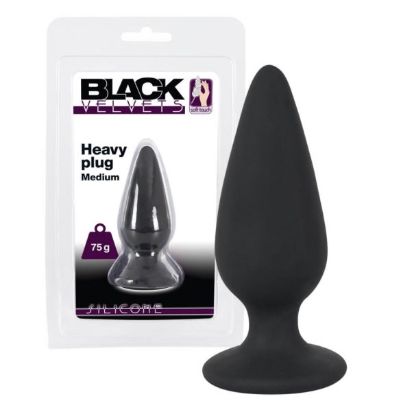 Dildo Anale Black Velvet Heavy - 75g (Nero)