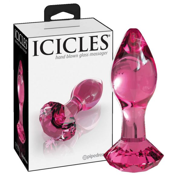 Icicles Nr. 79 - konische Glas Anal-Dildo (rosa)