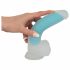 You2Toys Glow in the Dark - dildo za osvjetljavanje testisa s vakuumom (plavi)