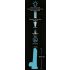 You2Toys Glow in the Dark - Suction Cup Glowing Dildo with Testicles (Blue)