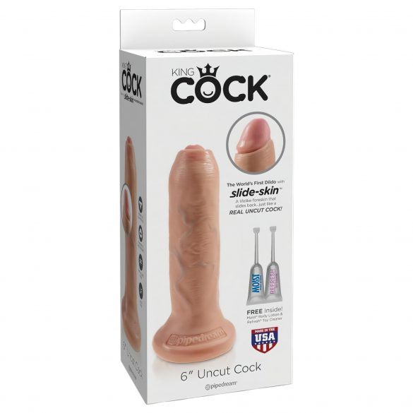 King Cock 6 - realistický dildo (15 cm) - prírodný