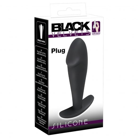 Black Velvet - analinis dildo su dideliu galiuku (juodas)