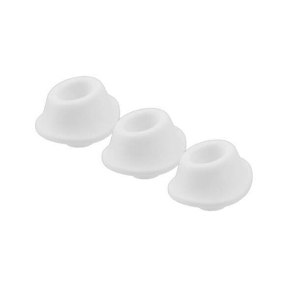 Set di Campanelli di Ricambio M per Womanizer Premium - in Silicone Medico, Bianco (Confezione da 3)