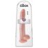 King Cock 14 Hoden großer Dildo (35cm) - Naturfarben