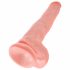 King Cock 14 testicle large dildo (35cm) - prírodné