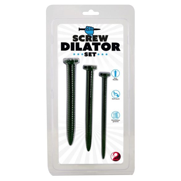 You2Toys Screw Dilator - Schraubenförmiges Harnröhrendehnung Dildo Set (3 Stück)