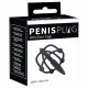 Silicone Glans Cage with Urethral Plug (Black)