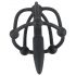 Silicone Glans Cage with Urethral Plug (Black)