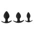 Set di Dildo Anali in Silicone Black Velvet (3 pezzi) - Nero