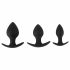 Set de dildo-uri anale din silicon Black Velvet (3 piese) - negru