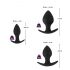 Velours Noir - set de plugs anaux en silicone (3 pièces) - noir