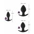 Set de dildo-uri anale din silicon Black Velvet (3 piese) - negru