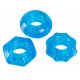 You2Toys - Tampri silikoninė penio žiedų trio (mėlyna)