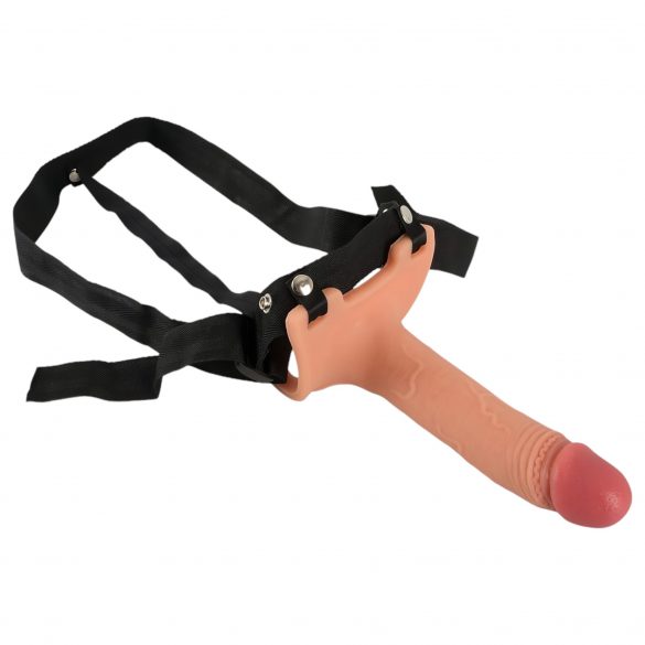 Realistixxx Strap-on - strap-on, wydrążony, realistyczny dildo (naturalny)