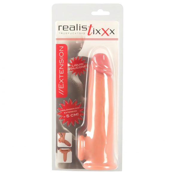 Realistixxx - Ball Ring Extended Penis Sleeve - 19cm (Natural)