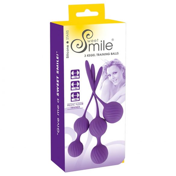 SMILE 3 Kegel - purple kegel ball set (3 pieces)