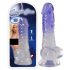 Crystal Clear - Clear Dildo with Suction Cup - 7.7 inch (Transparent-Purple)