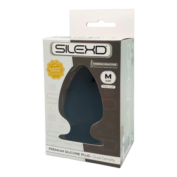 Silexd M - verstelbare anale dildo - 11cm (zwart)