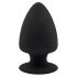 Silexd M - plastyczne dildo analne - 11 cm (czarne)