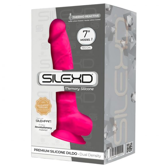 Silexd 7 - Flexible Suction Cup Dildo - 17.5cm (Pink)