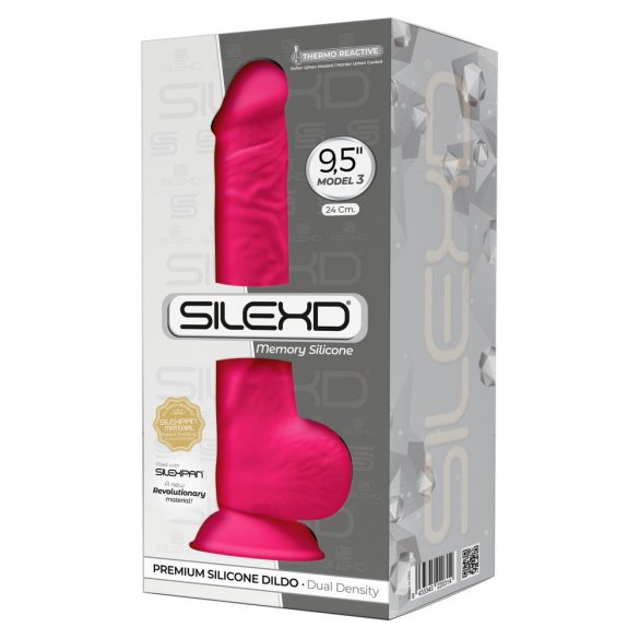 Silexd 9.5 - Malleable Suction Cup Dildo - 24cm (Pink)