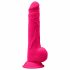 Silexd 9,5 - plastyczny, zaciskany dildo do jąder - 24 cm (różowy)