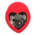 You2Toys Plug M - Black Gem, Heart-Shaped Anal Plug - Medium (Red)