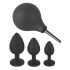 Set de dildo-uri anale Black Velvet (4 piese) - negru