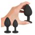 Black Velvet - anale dildo set (4-delig) - zwart