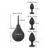 Set de dildo-uri anale Black Velvet (4 piese) - negru