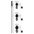 Set Plug Anale con Campanellini e Guinzaglio (argento)