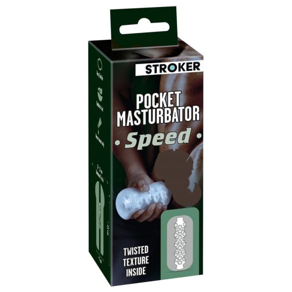 STROKER Speed - mākslīgais dibens masturbators (caurspīdīgs)