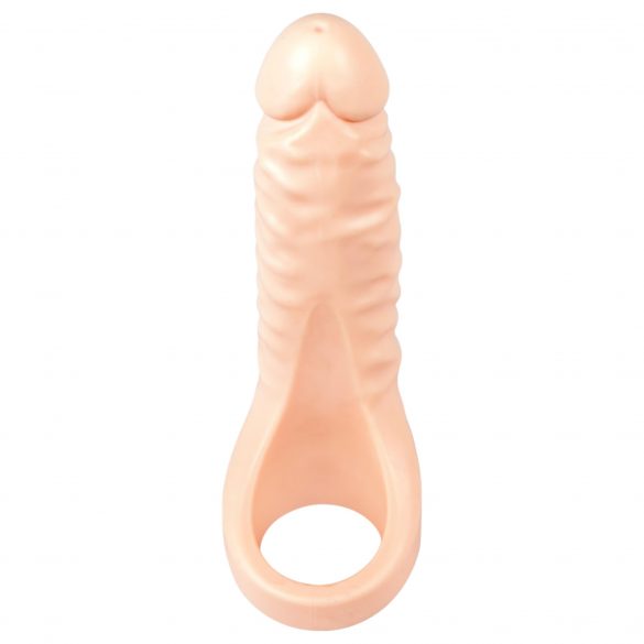 Realistixxx Double F - realistické dildo s krúžkom na penis (prírodné)