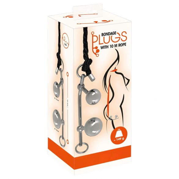 You2Toys Bondage Plugs - Metal Expanding Balls (149g) - Silver