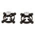 Black Bad Kitty - Twisted Nipple Jewelry with Rhinestones