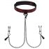 Fifty Shades of Grey - Nipple Clamps with Collar (Black-Red)