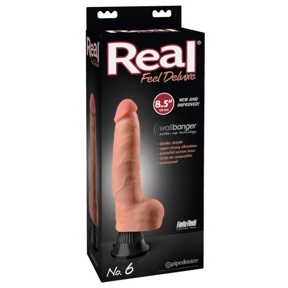 Real Feel Deluxe No.6 - realistisks, sēklinieks vibrators (dabīgs)