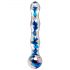 Icicles No. 08 - wavy, double-ended, glass dildo (translucent-blue)