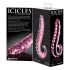 Icicles No. 24 - szklane dildo z prążkowanym językiem (różowe)