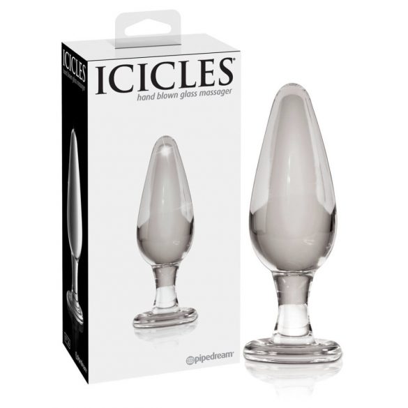 Icicles No. 26 - koonusjas klaasist anaaldildo (läbipaistev)