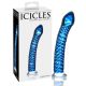 Icicles No. 29 – spirale, verre dildo (bleu)