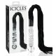 Icicles No. 38 - Leather Whip Glass Dildo (Clear-Black)