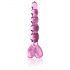 Icicles No. 43 - beaded, heart-shaped glass dildo (pink)