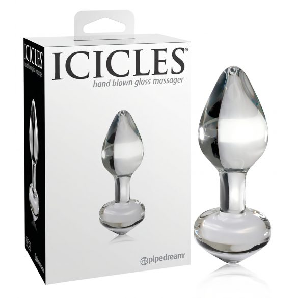 Icicles No. 44 - Cone-shaped, Glass Anal Dildo (Transparent)