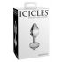 Icicles No. 44 - κωνικός, γυάλινος πρωκτικός δονητής (διάφανο)