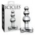 Icicles No. 47 - Triple Beaded Glass Anal Dildo (Transparent)